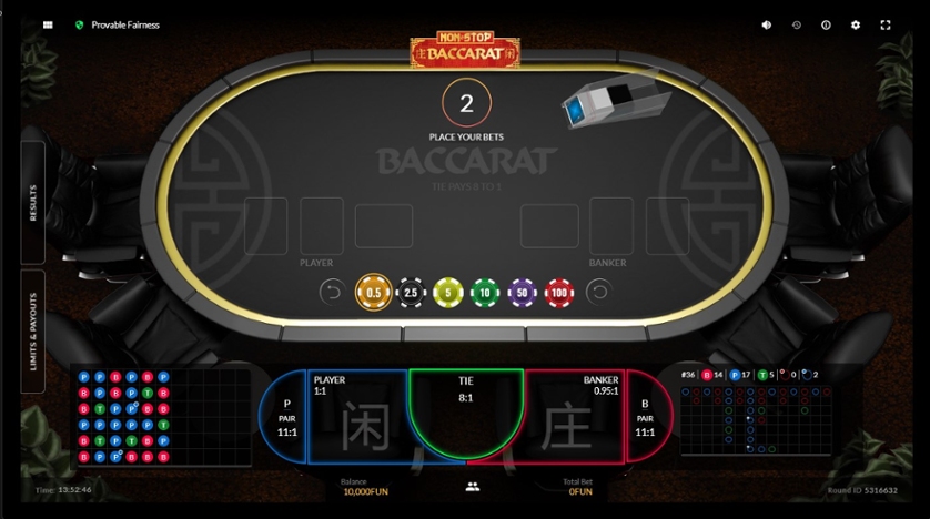 Non-Stop Baccarat — Juega 100% gratis en modo demo 3 Non-Stop Baccarat