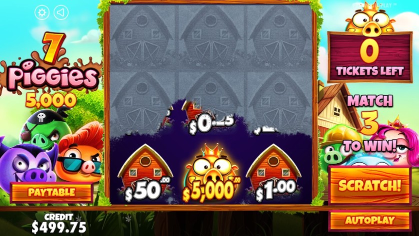 7 Piggies Scratchcard — Juega 100% gratis en modo demo 2 7 Piggies Scratchcard
