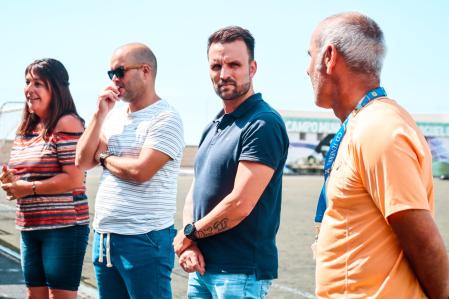 Ayoze García en una visita a Fasnia para conocer el trabajo municipal con el deporte base