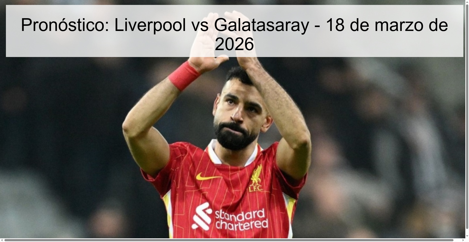 Pronóstico: Liverpool vs Galatasaray - 18 de marzo de 2026