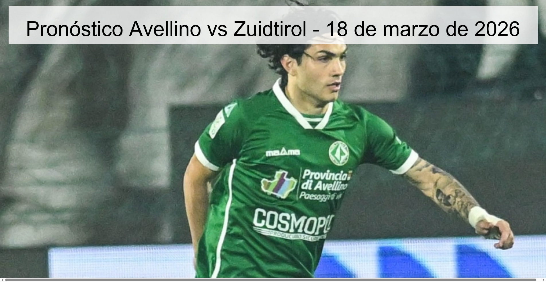 Pronóstico Avellino vs Zuidtirol - 18 de marzo de 2026