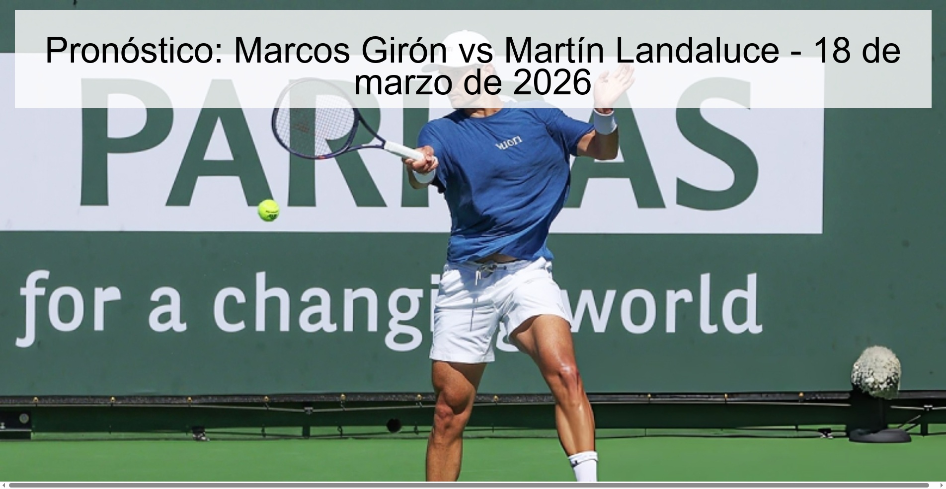 Pronóstico: Marcos Girón vs Martín Landaluce - 18 de marzo de 2026