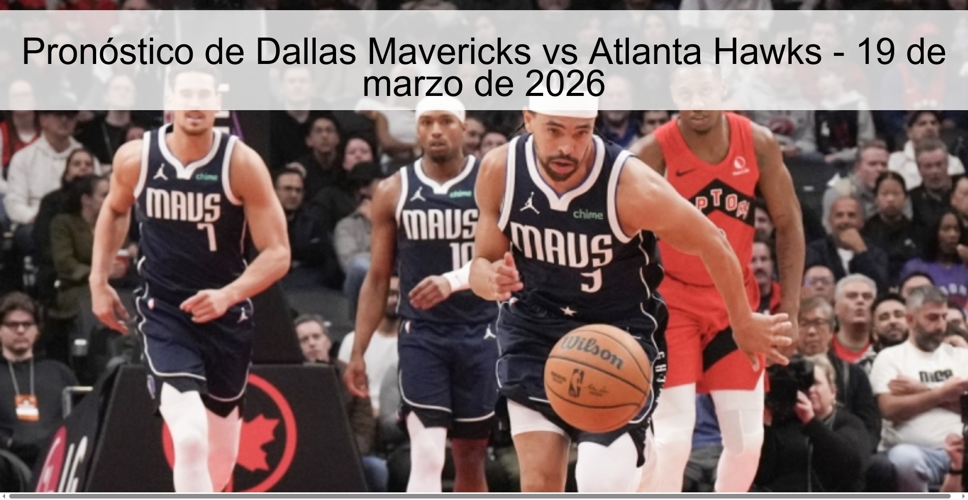Pronóstico de Dallas Mavericks vs Atlanta Hawks - 19 de marzo de 2026