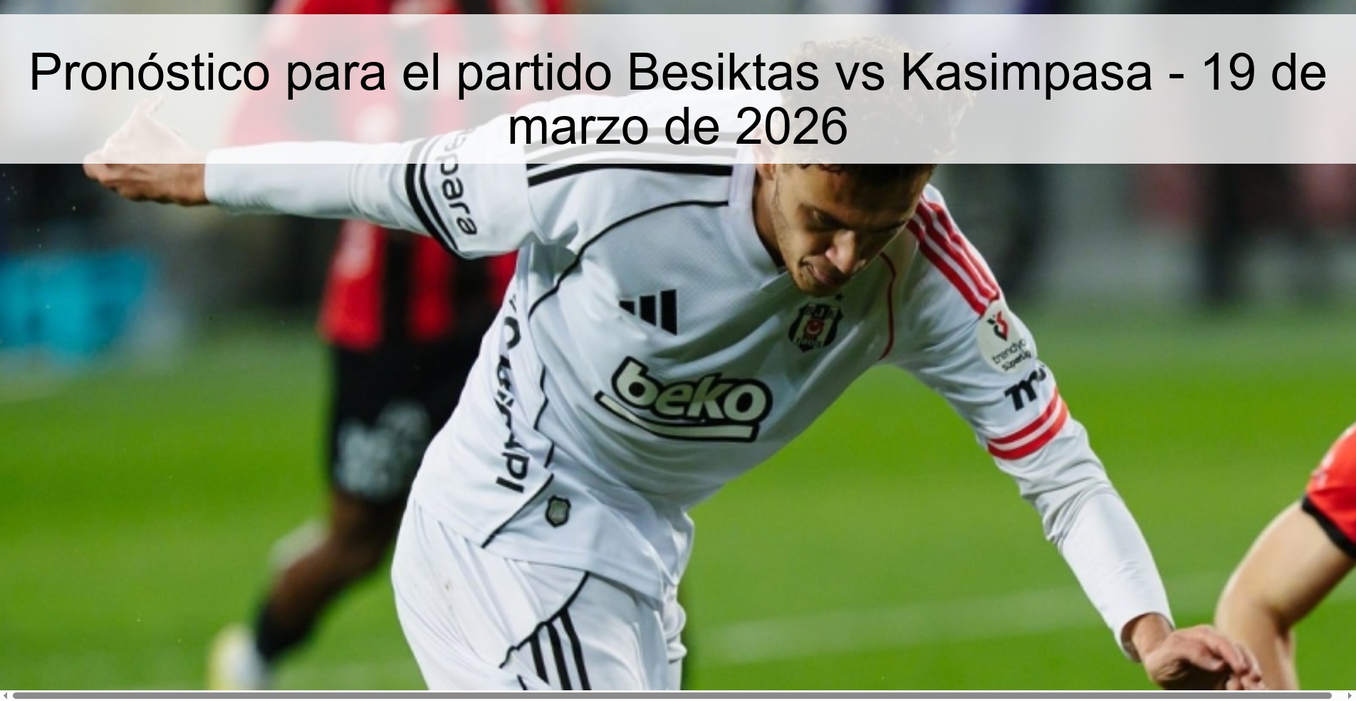 Pronóstico para el partido Besiktas vs Kasimpasa - 19 de marzo de 2026