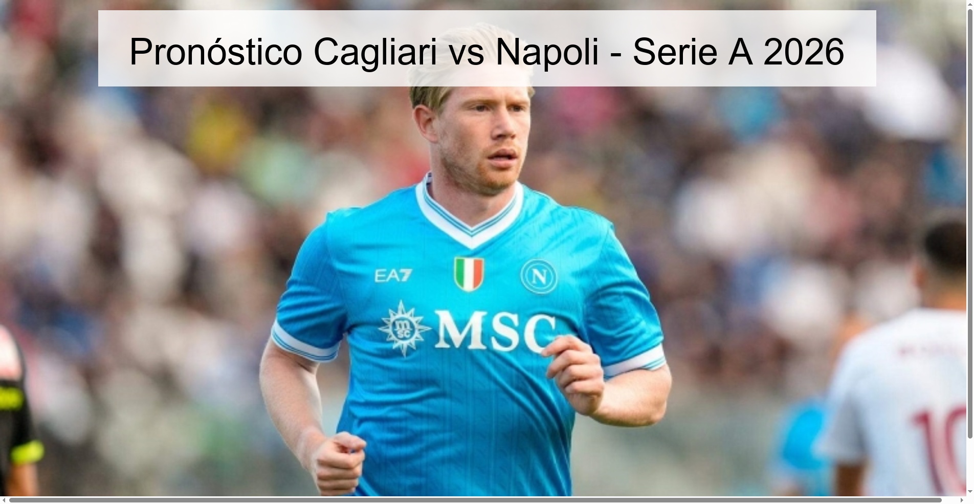 Pronóstico Cagliari vs Napoli - Serie A 2026