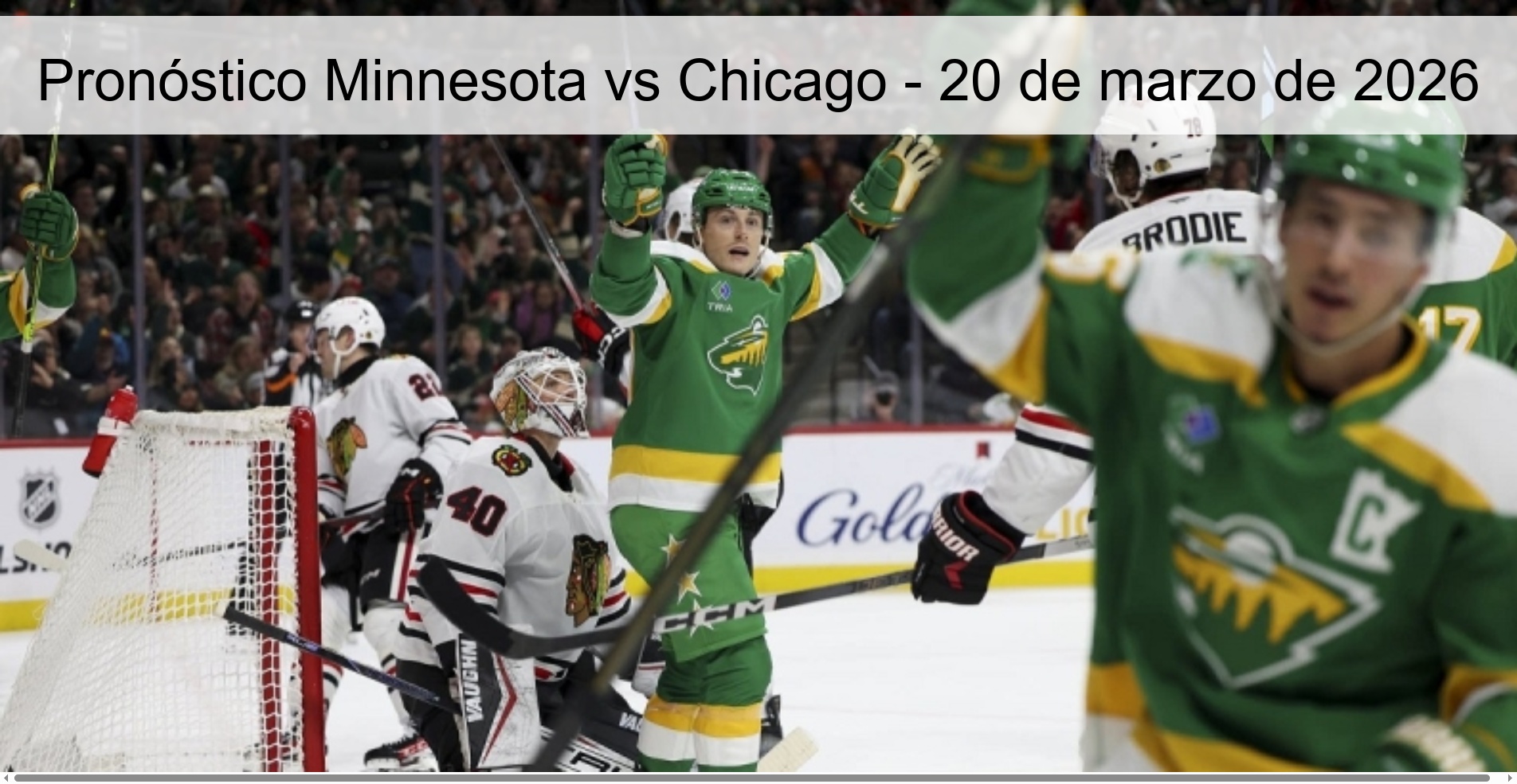 Pronóstico Minnesota vs Chicago - 20 de marzo de 2026