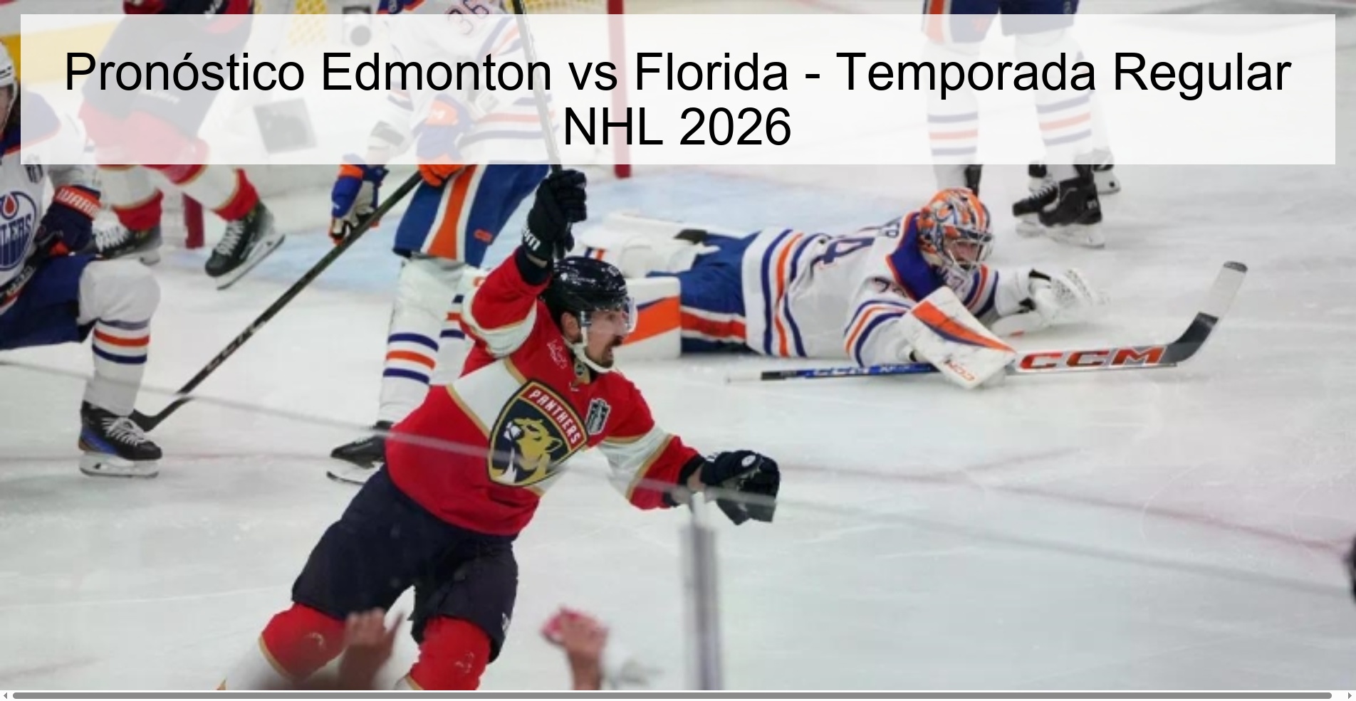 Pronóstico Edmonton vs Florida - Temporada Regular NHL 2026