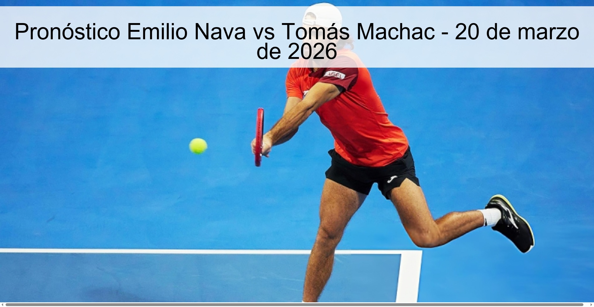Pronóstico Emilio Nava vs Tomás Machac - 20 de marzo de 2026