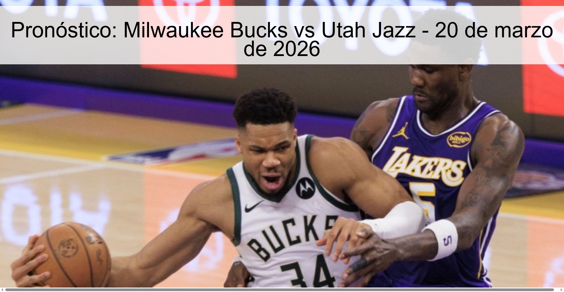 Pronóstico: Milwaukee Bucks vs Utah Jazz - 20 de marzo de 2026