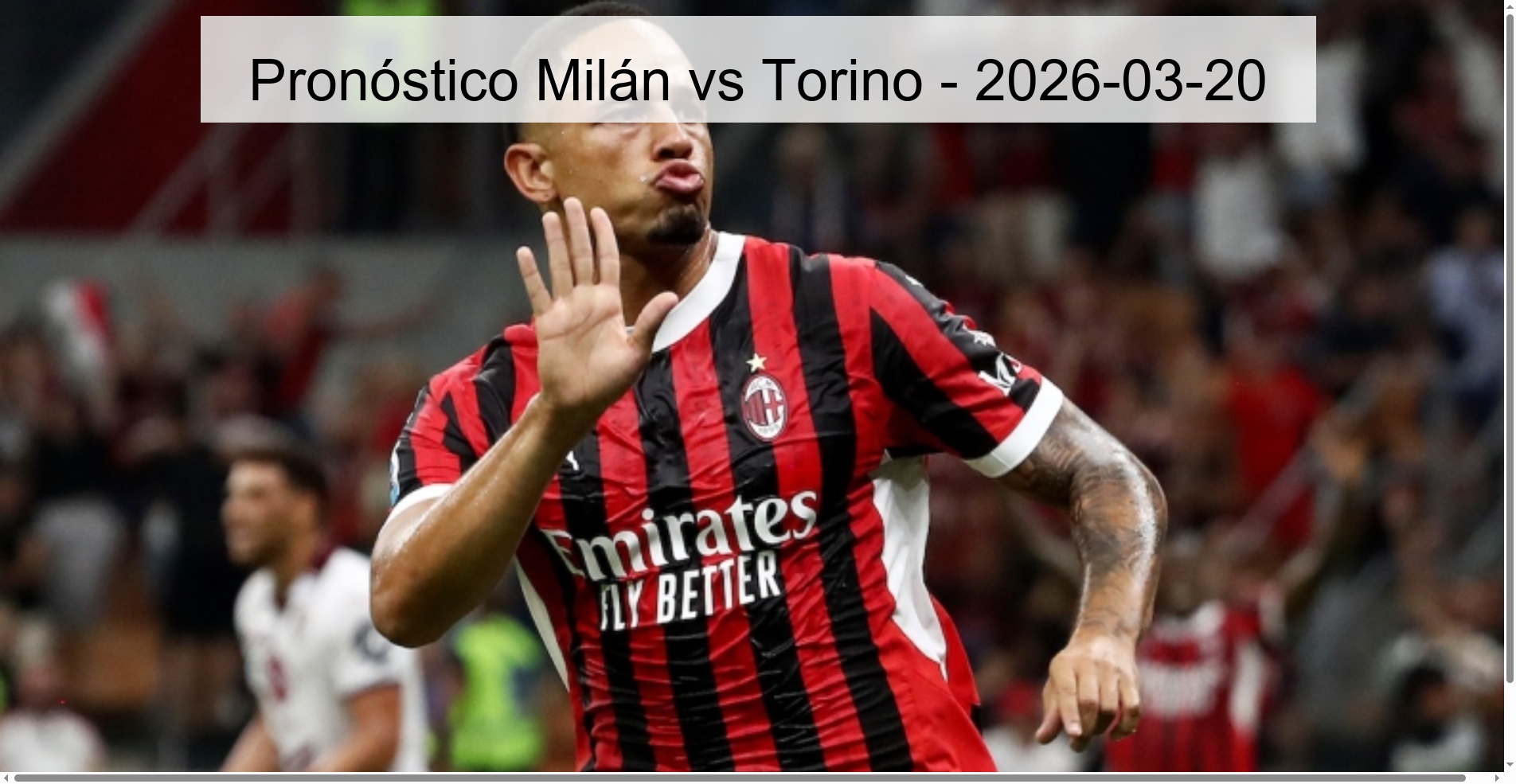 Pronóstico Milán vs Torino - 2026-03-20