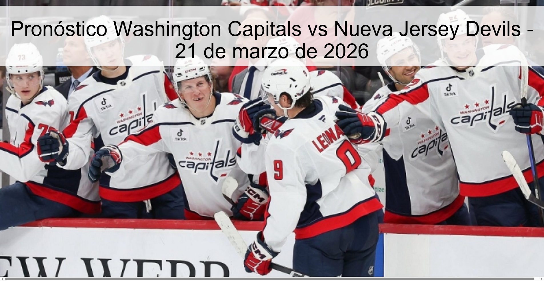 Pronóstico Washington Capitals vs Nueva Jersey Devils - 21 de marzo de 2026