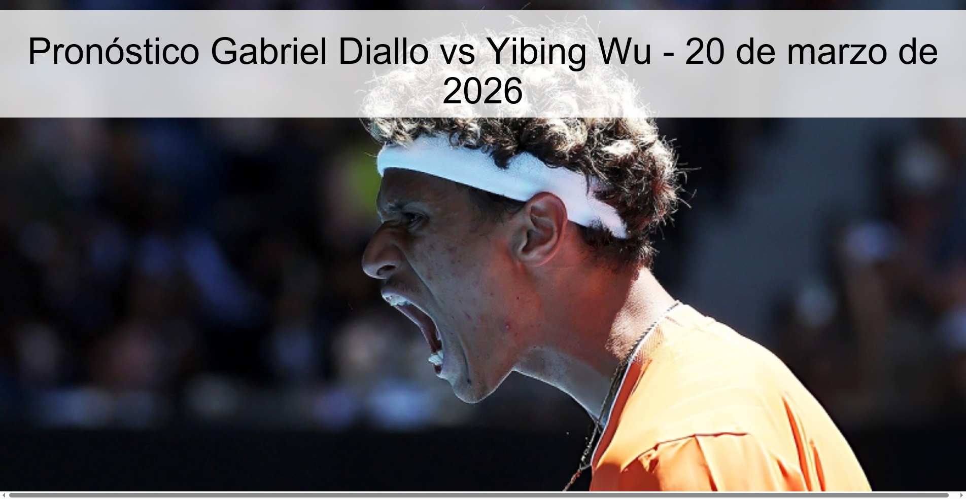 Pronóstico Gabriel Diallo vs Yibing Wu - 20 de marzo de 2026