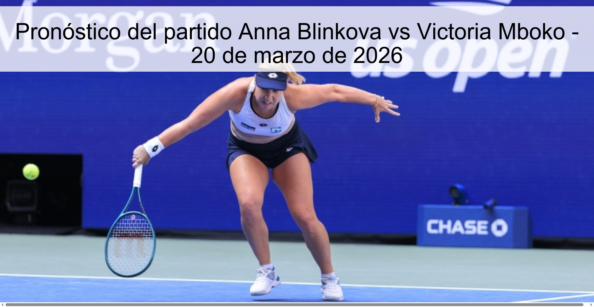 Pronóstico del partido Anna Blinkova vs Victoria Mboko - 20 de marzo de 2026