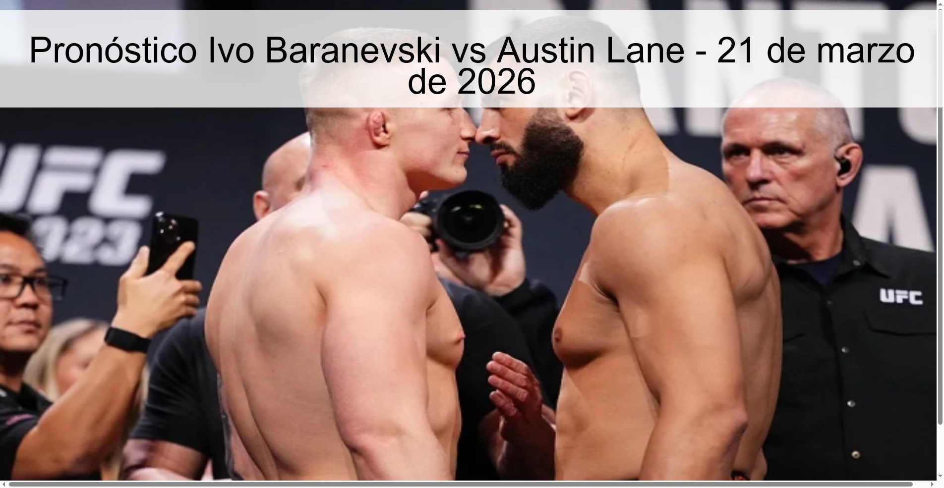 Pronóstico Ivo Baranevski vs Austin Lane - 21 de marzo de 2026