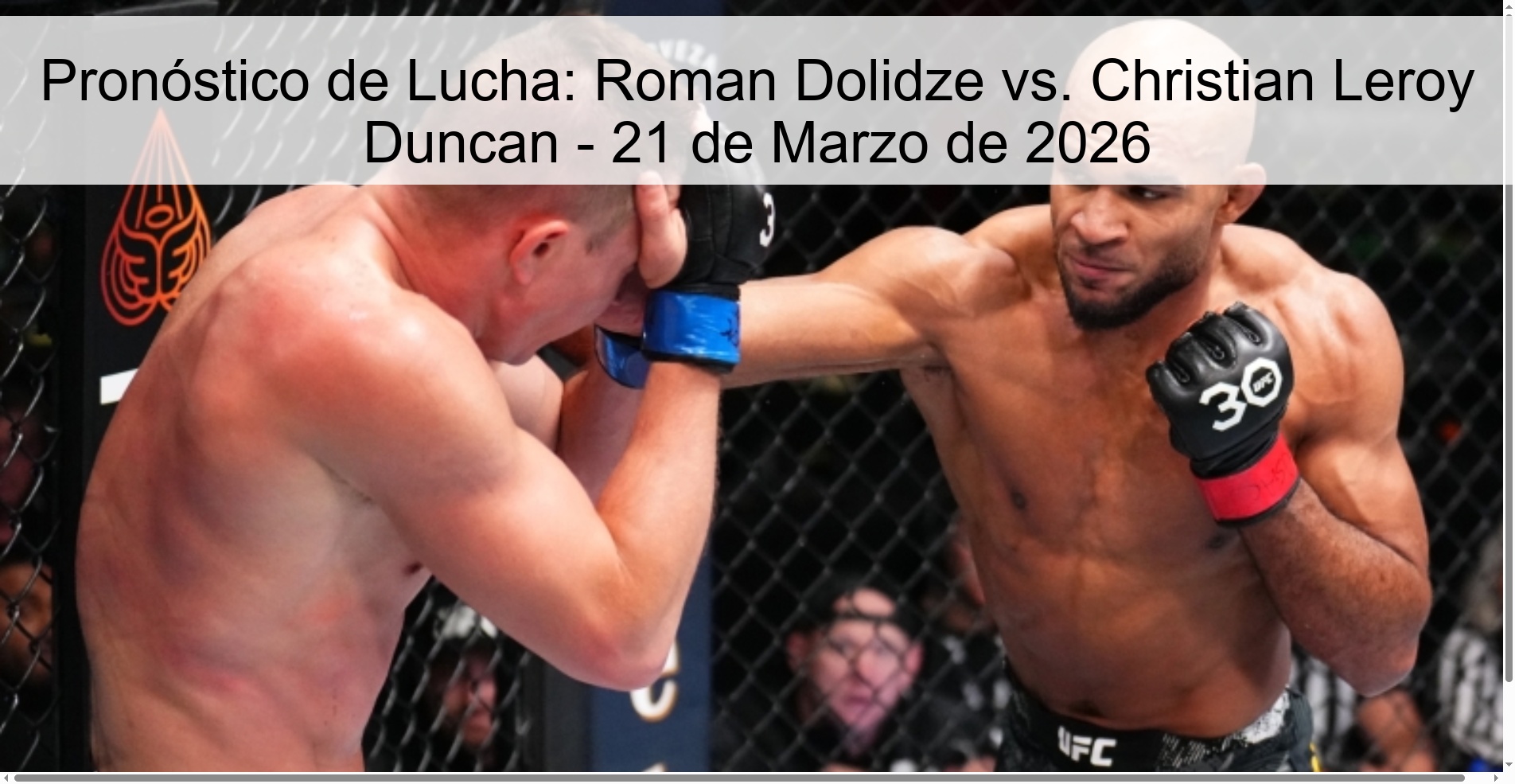 Pronóstico de Lucha: Roman Dolidze vs. Christian Leroy Duncan - 21 de Marzo de 2026