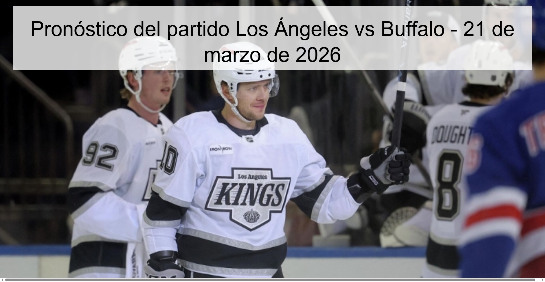 Pronóstico del partido Los Ángeles vs Buffalo - 21 de marzo de 2026
