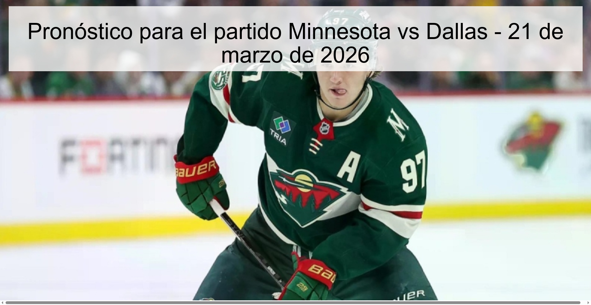 Pronóstico para el partido Minnesota vs Dallas - 21 de marzo de 2026 Pronóstico para el partido Minnesota vs Dallas - 21 de marzo de 2026