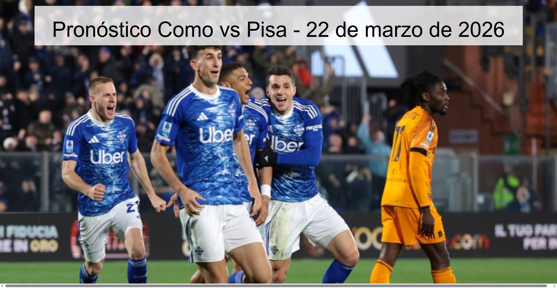 Pronóstico Como vs Pisa - 22 de marzo de 2026