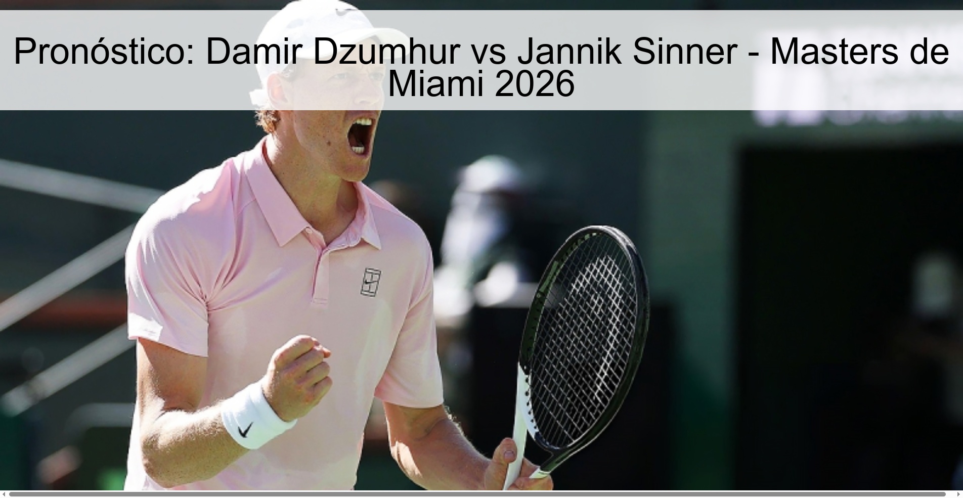 Pronóstico: Damir Dzumhur vs Jannik Sinner - Masters de Miami 2026