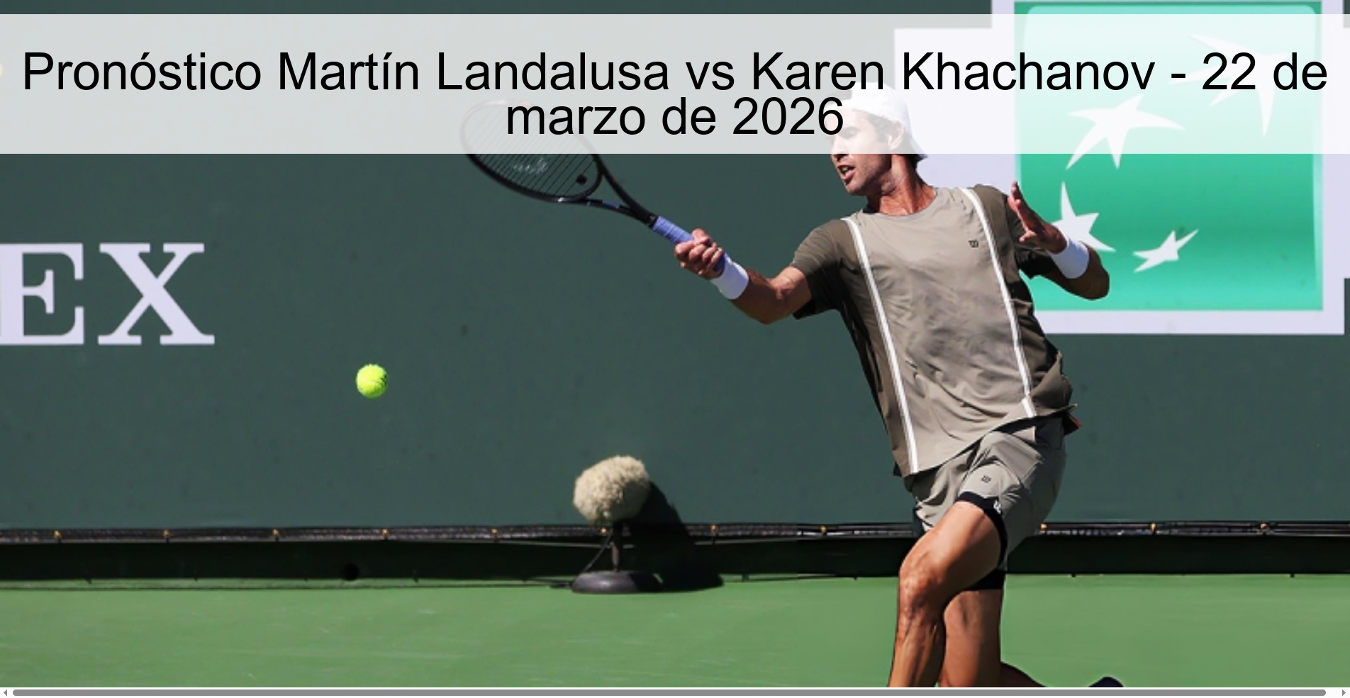 Pronóstico Martín Landalusa vs Karen Khachanov - 22 de marzo de 2026