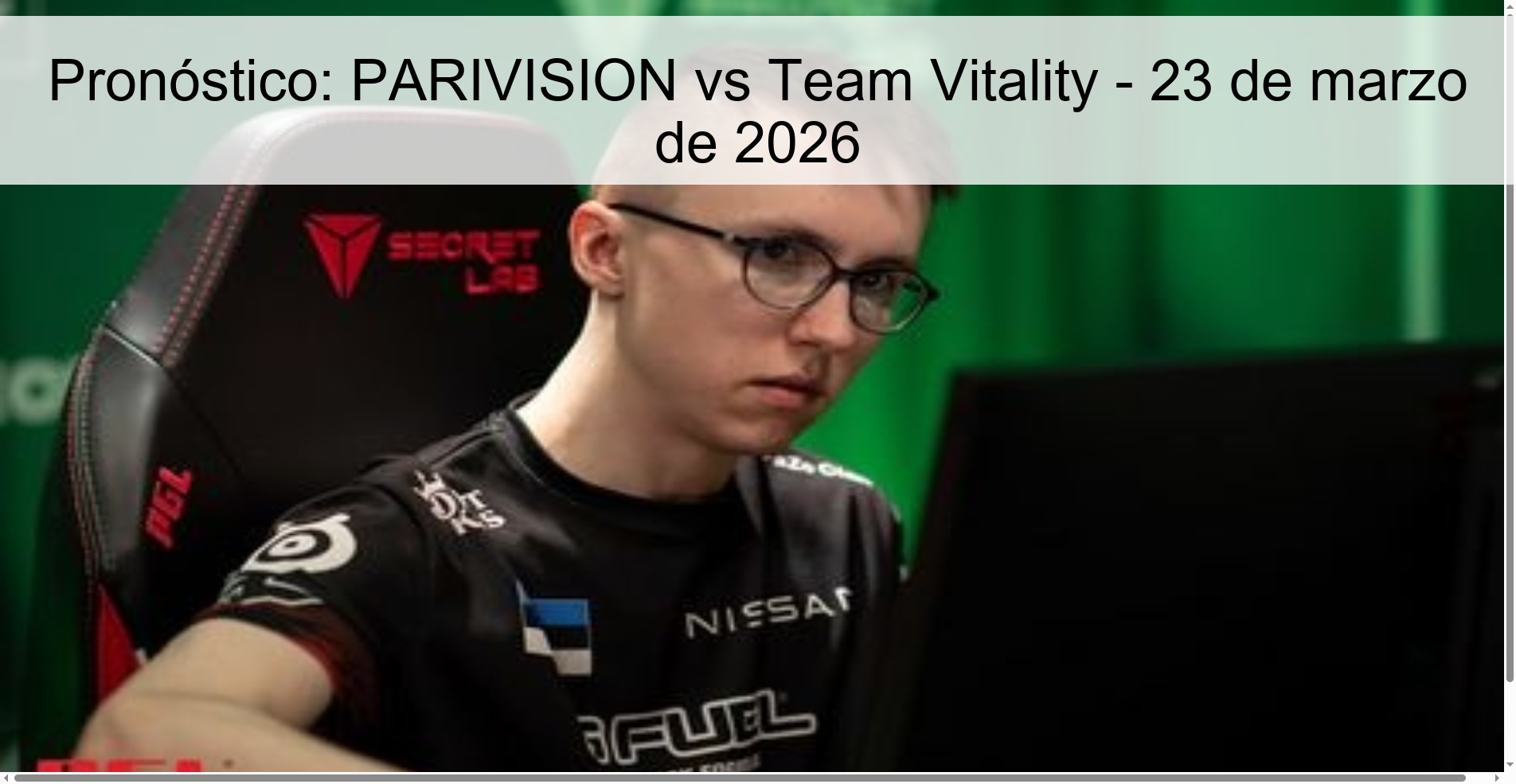 Pronóstico: PARIVISION vs Team Vitality - 23 de marzo de 2026