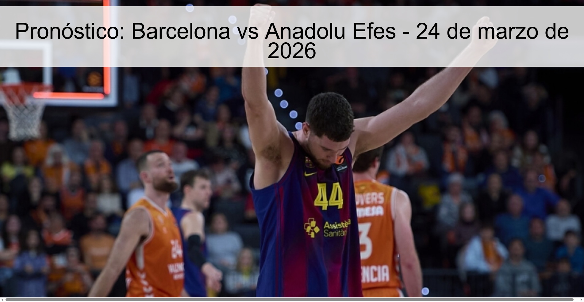 Pronóstico: Barcelona vs Anadolu Efes - 24 de marzo de 2026 Pronóstico: Barcelona vs Anadolu Efes - 24 de marzo de 2026