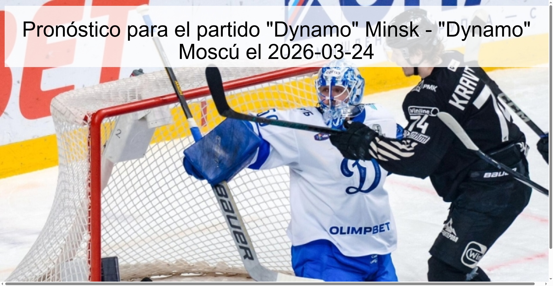 Pronóstico para el partido Pronóstico para el partido