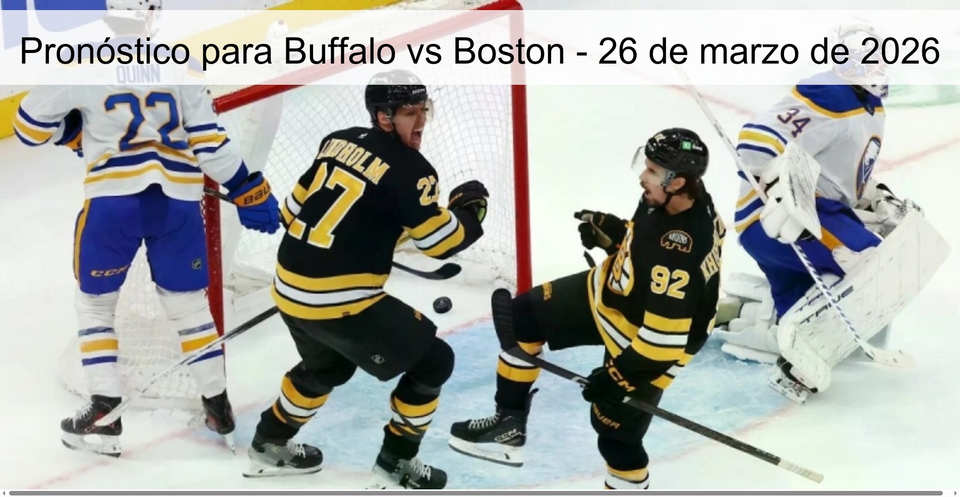 Pronóstico para Buffalo vs Boston - 26 de marzo de 2026 Pronóstico para Buffalo vs Boston - 26 de marzo de 2026