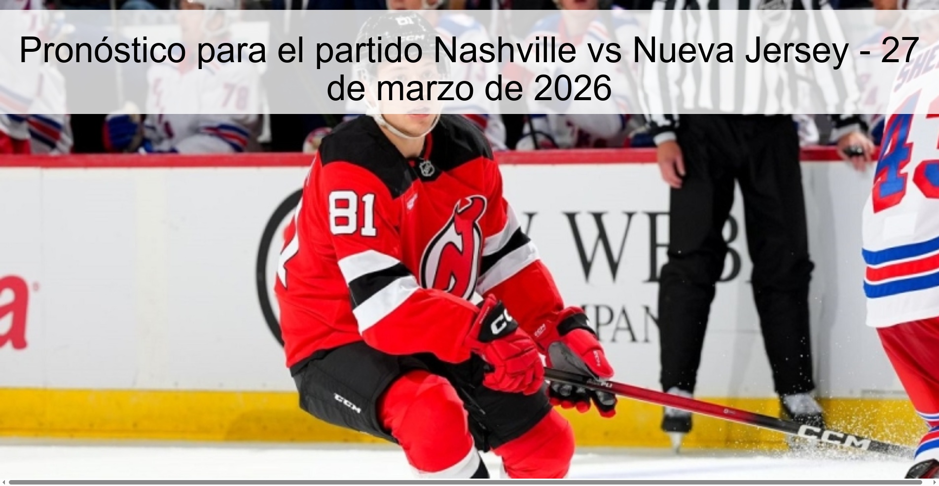 Pronóstico para el partido Nashville vs Nueva Jersey - 27 de marzo de 2026