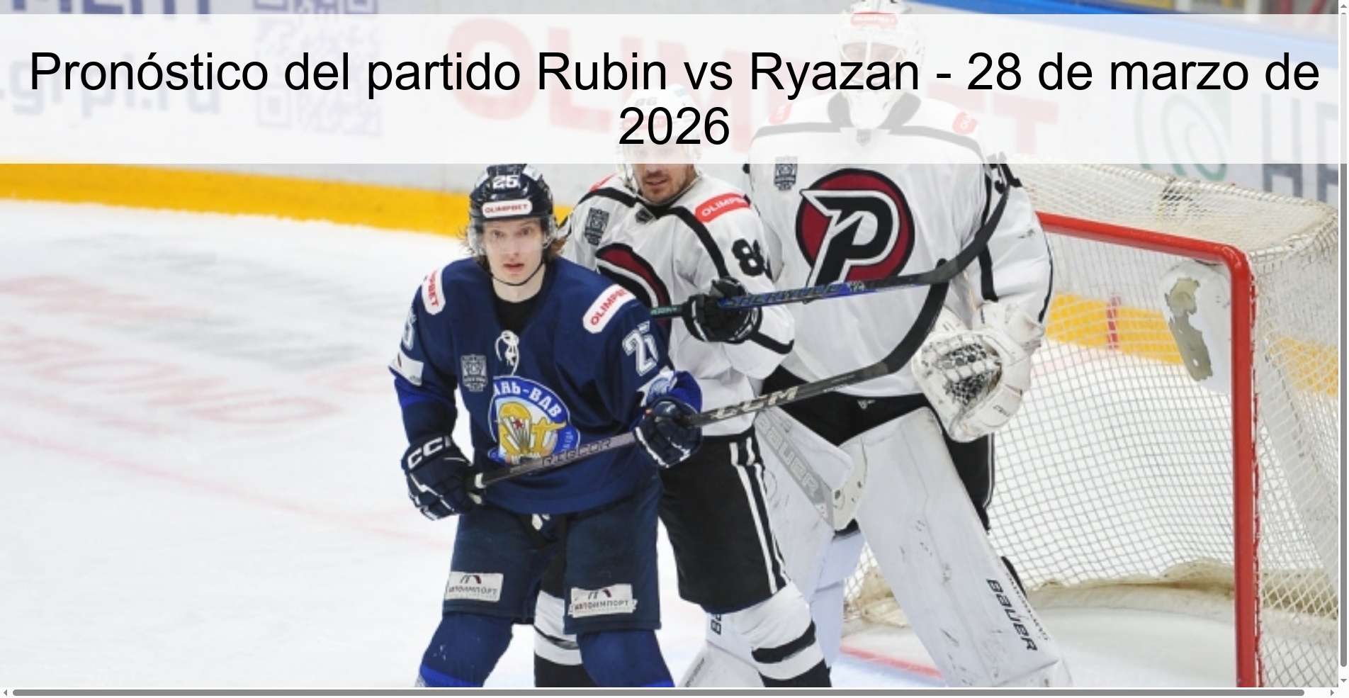 Pronóstico del partido Rubin vs Ryazan - 28 de marzo de 2026