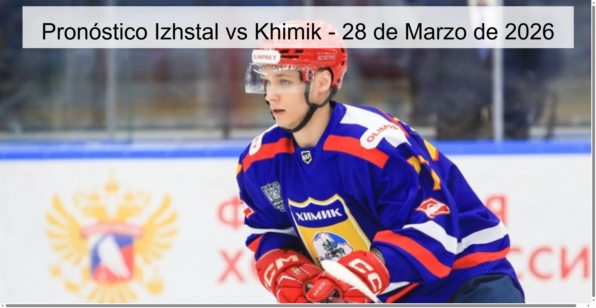 Pronóstico Izhstal vs Khimik - 28 de Marzo de 2026