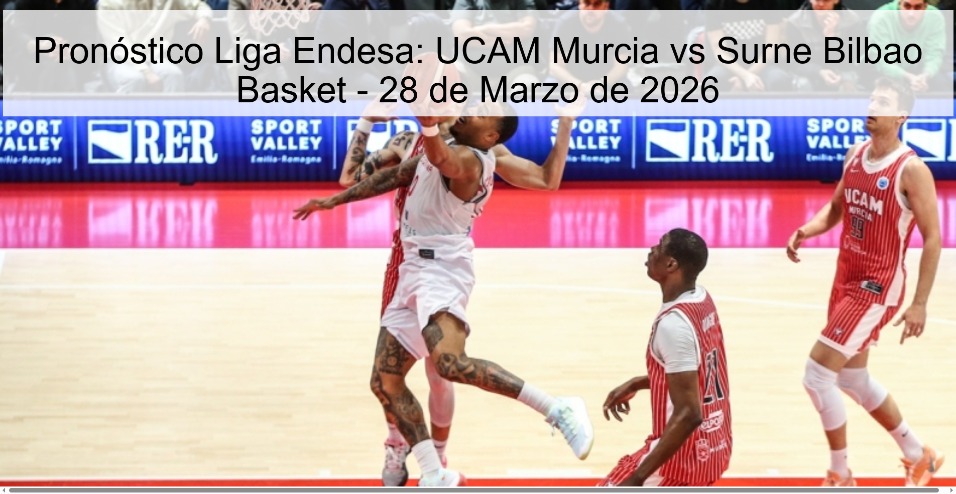 Pronóstico Liga Endesa: UCAM Murcia vs Surne Bilbao Basket - 28 de Marzo de 2026