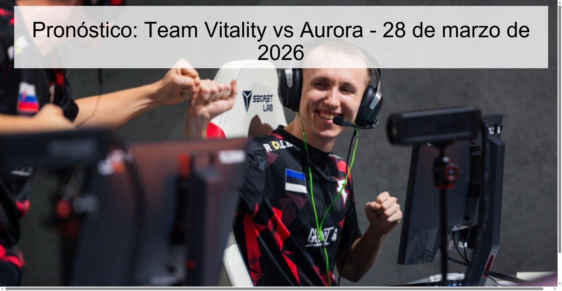 Prediction: Team Vitality vs Aurora – March 28, 2026