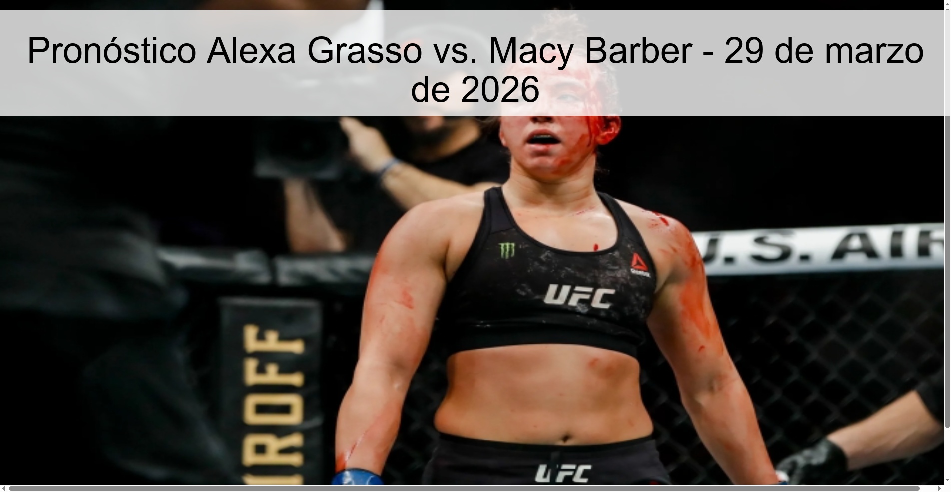 Prediction Alexa Grasso vs. Macy Barber – March 29, 2026