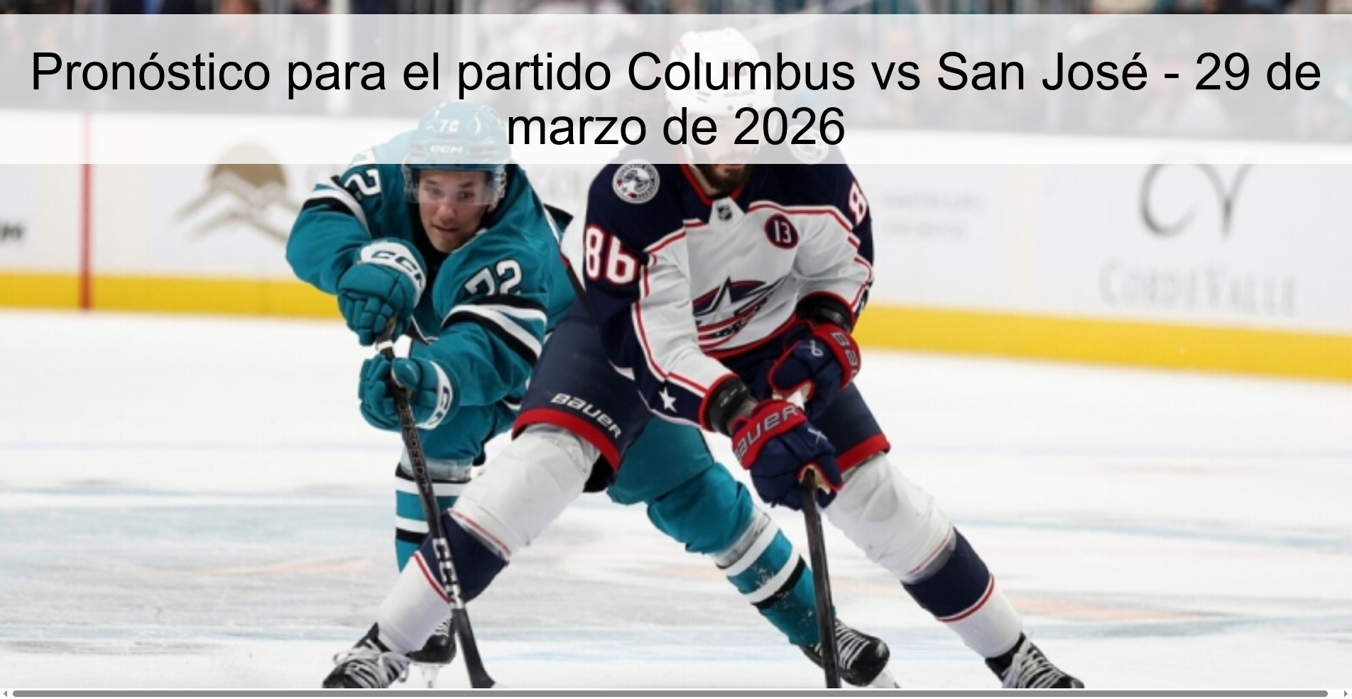 Prediction for the match Columbus vs San José - March 29, 2026