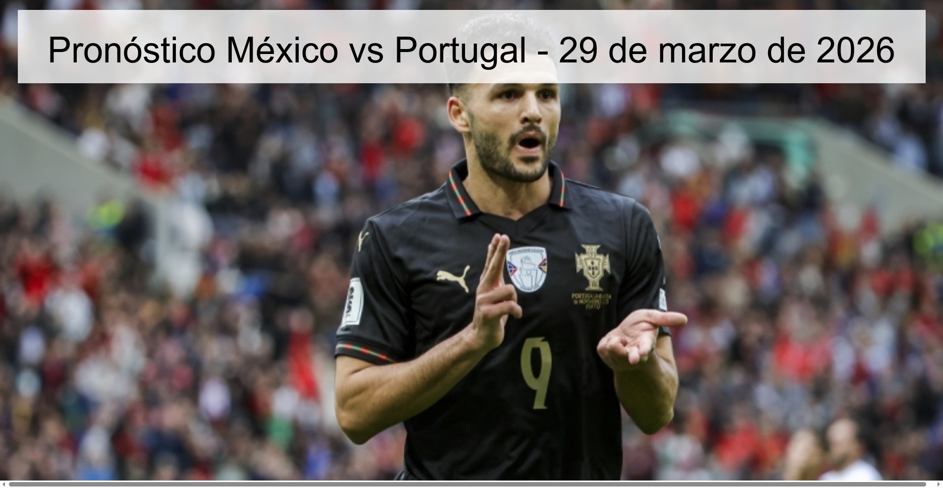 Pronóstico México vs Portugal - 29 de marzo de 2026