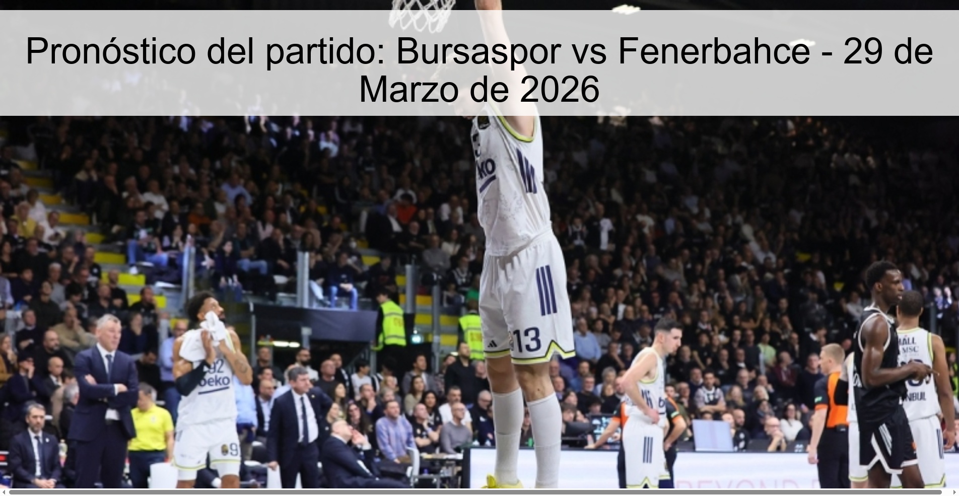 Match prediction: Bursaspor vs Fenerbahce - March 29, 2026