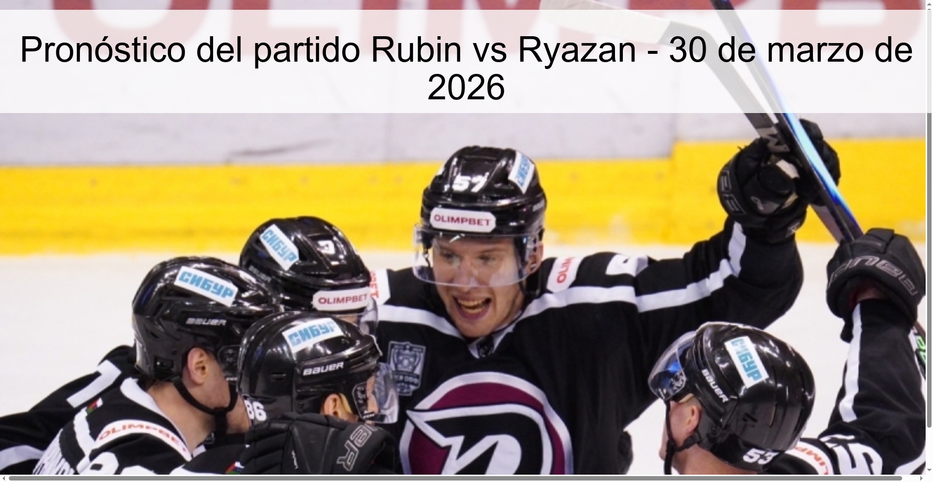 Pronóstico del partido Rubin vs Ryazan - 30 de marzo de 2026