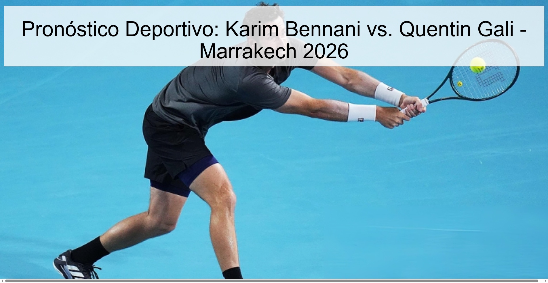 Sports Prediction: Karim Bennani vs. Quentin Gali - Marrakech 2026