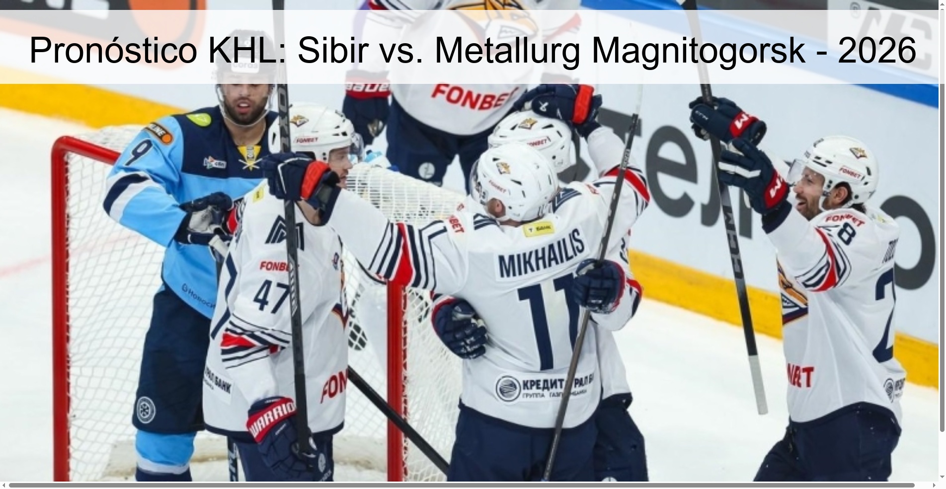 KHL Prediction: Sibir vs. Metallurg Magnitogorsk - 2026