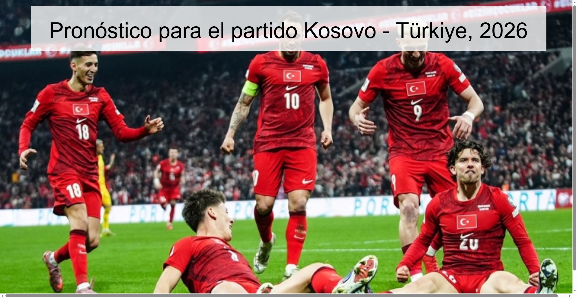 Prediction for the match Kosovo - Türkiye, 2026