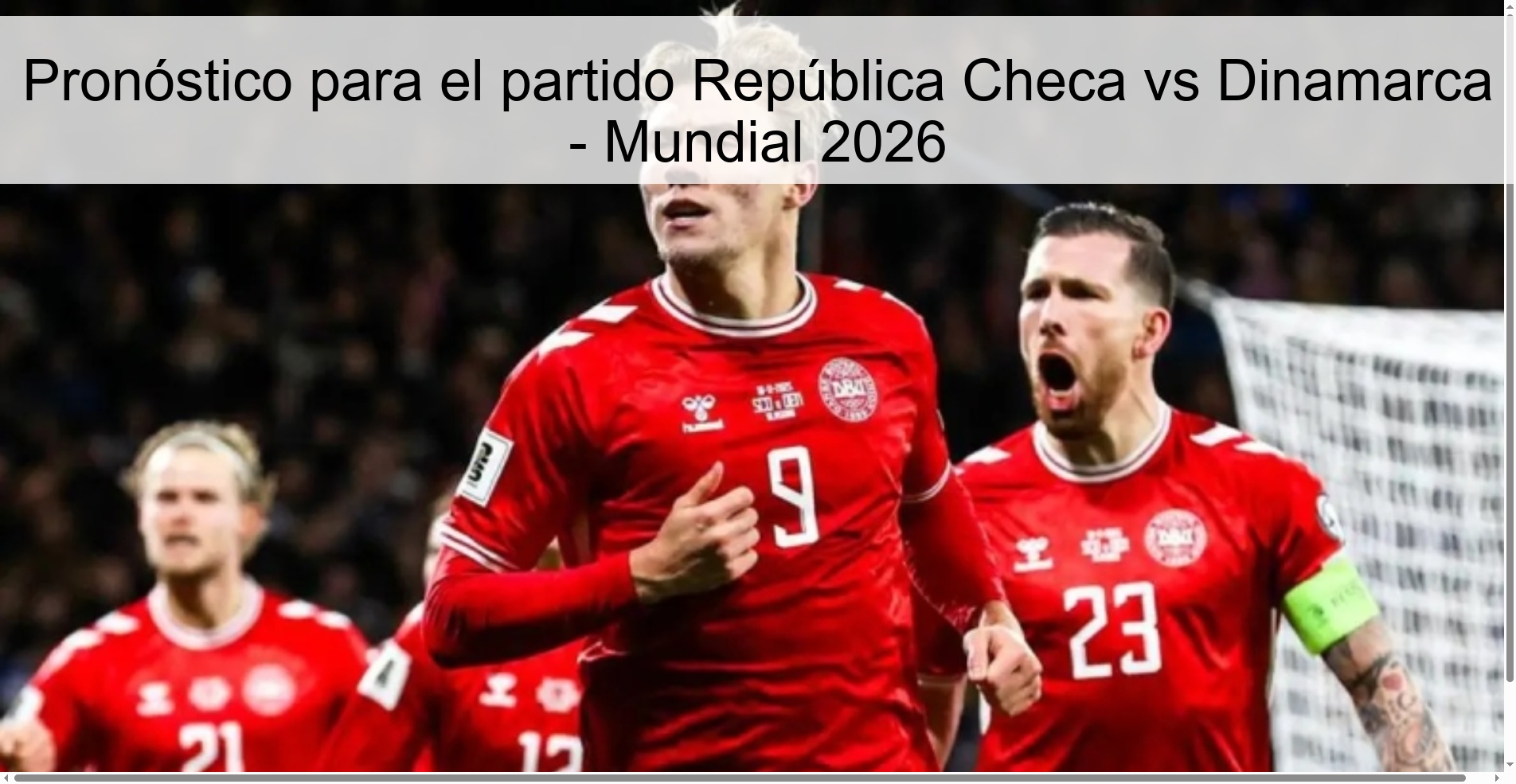 Prediction for the Czech Republic vs Denmark match - World Cup 2026