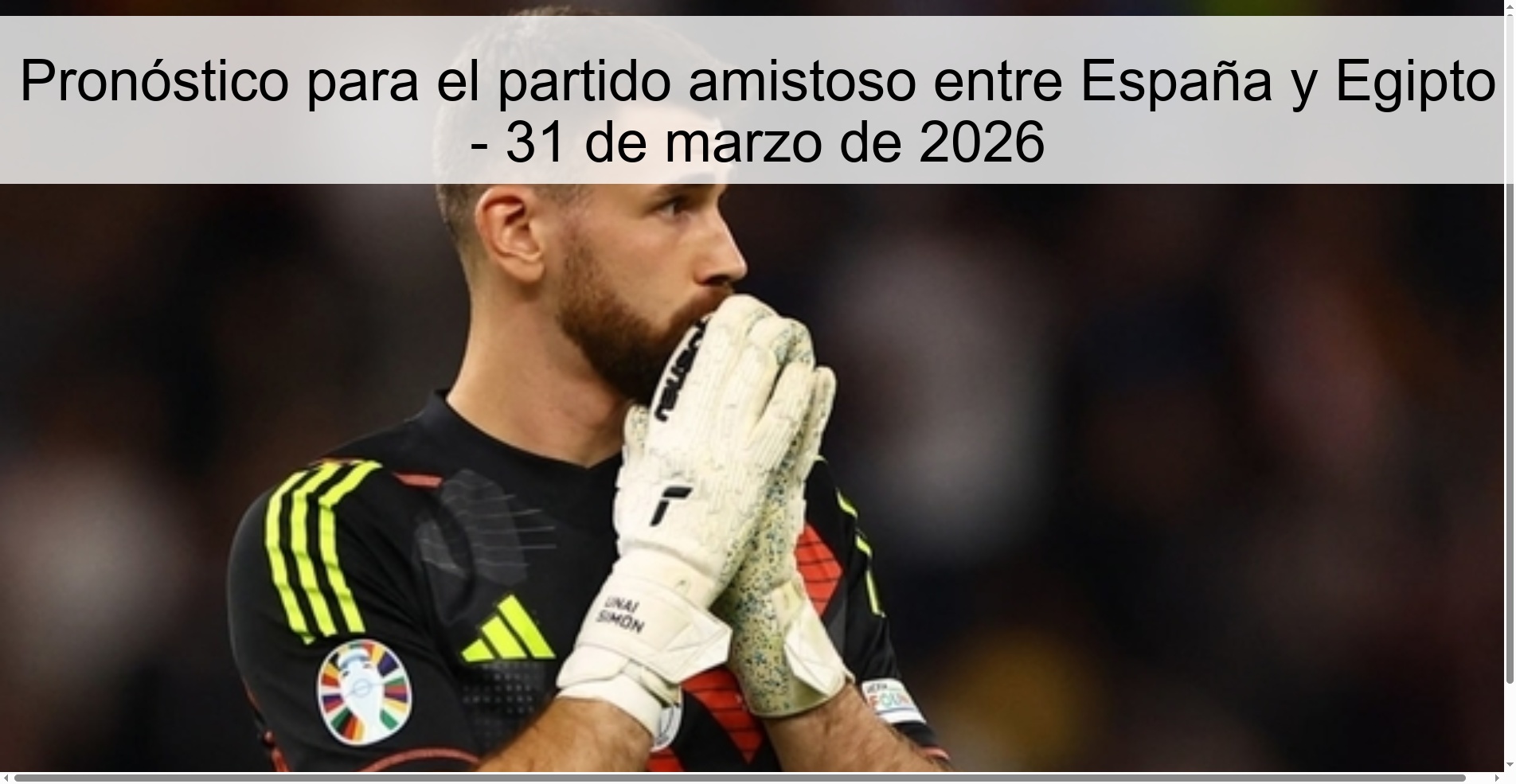 Prediction for the friendly match between Spain and Egypt - March 31, 2026 Prediction for the friendly match between Spain and Egypt - March 31, 2026