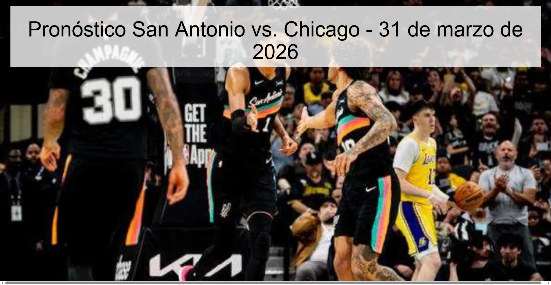 Prediction San Antonio vs. Chicago - March 31, 2026