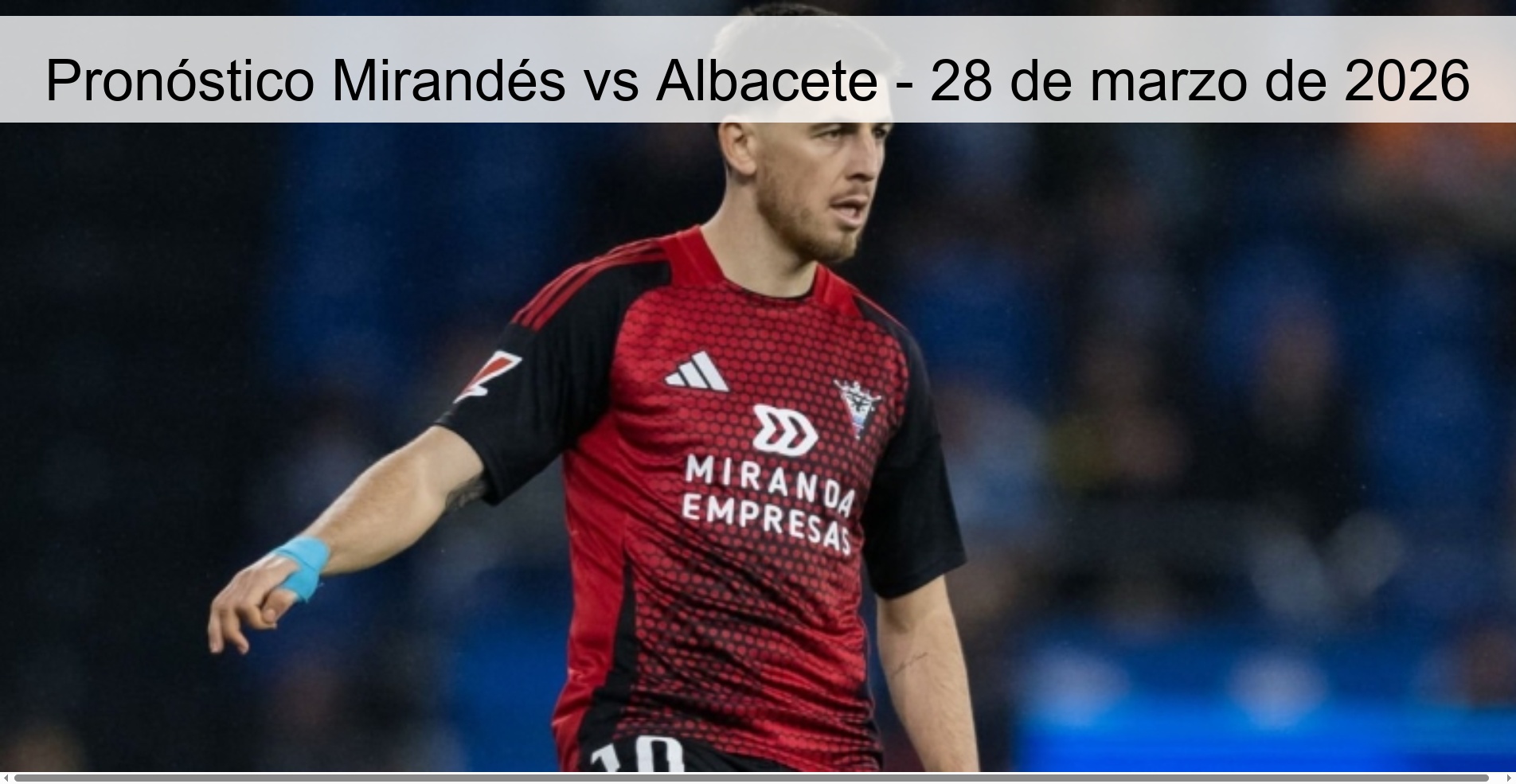 Pronóstico Mirandés vs Albacete - 28 de marzo de 2026