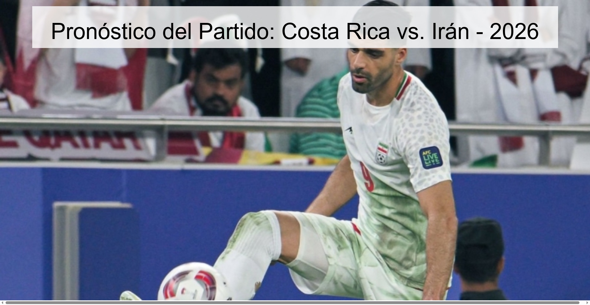 Pronóstico del Partido: Costa Rica vs. Irán - 2026