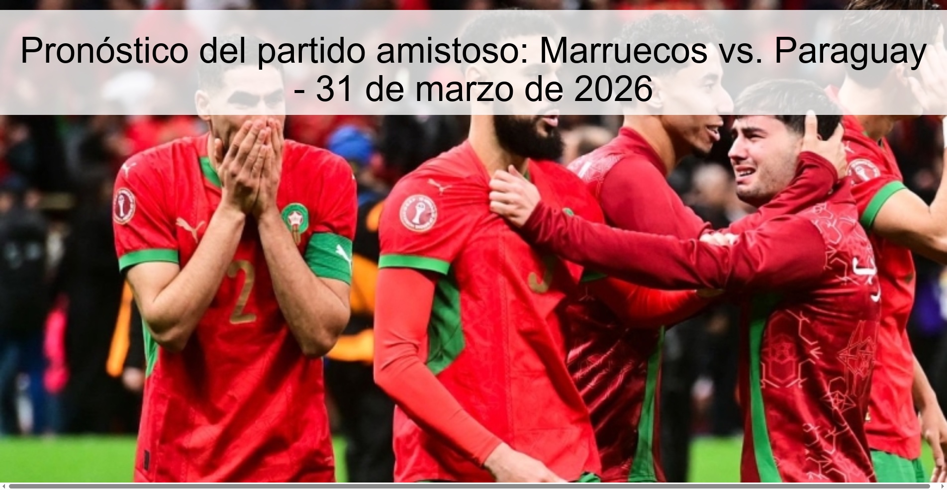 Friendly match prediction: Morocco vs. Paraguay - March 31, 2026