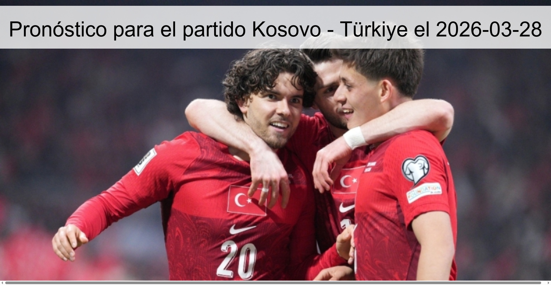 Prediction for the match Kosovo - Türkiye on 2026-03-28