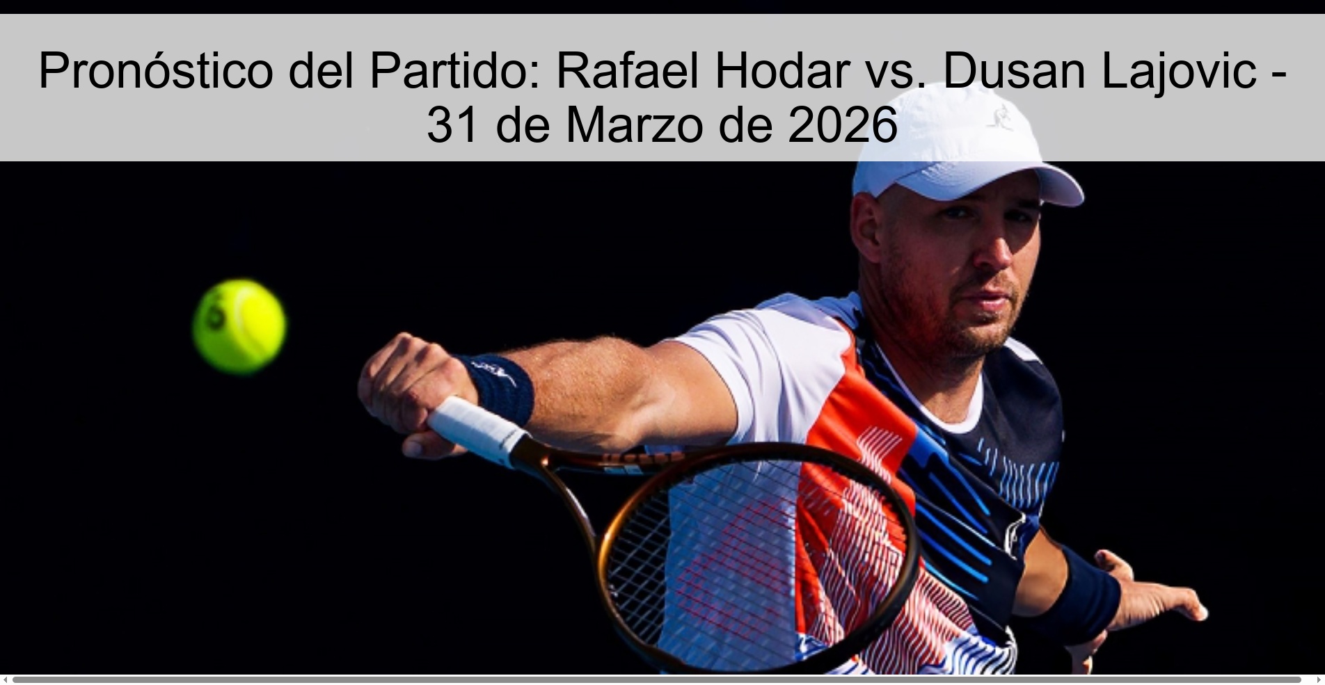 Match Prediction: Rafael Hodar vs. Dusan Lajovic - March 31, 2026