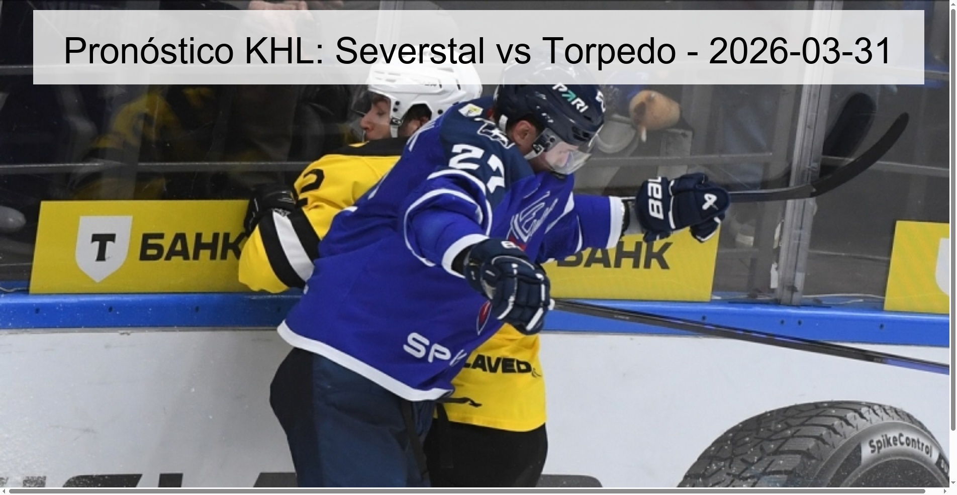 KHL Prediction: Severstal vs Torpedo - 2026-03-31